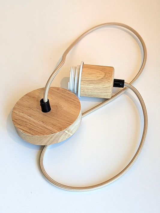 Houten E27 Plafondlamp Fitting